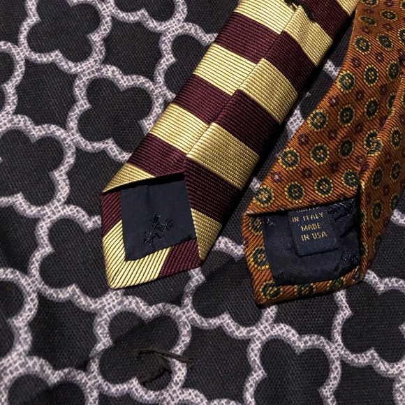 Brooks Brothers Neck Tie Bundle Striped & Geometric 100% Silk Formal Suit B26 - Picture 9 of 14